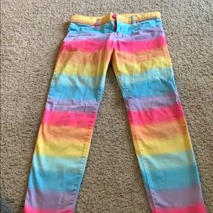 Girls multi color jeans sz 10